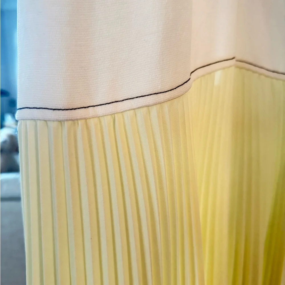 NWT 💛◻️Proenza Schouler LLC ◻️💛 crêpe color, Block pleated Dress👗 women’s 8 - Picture 5 of 7
